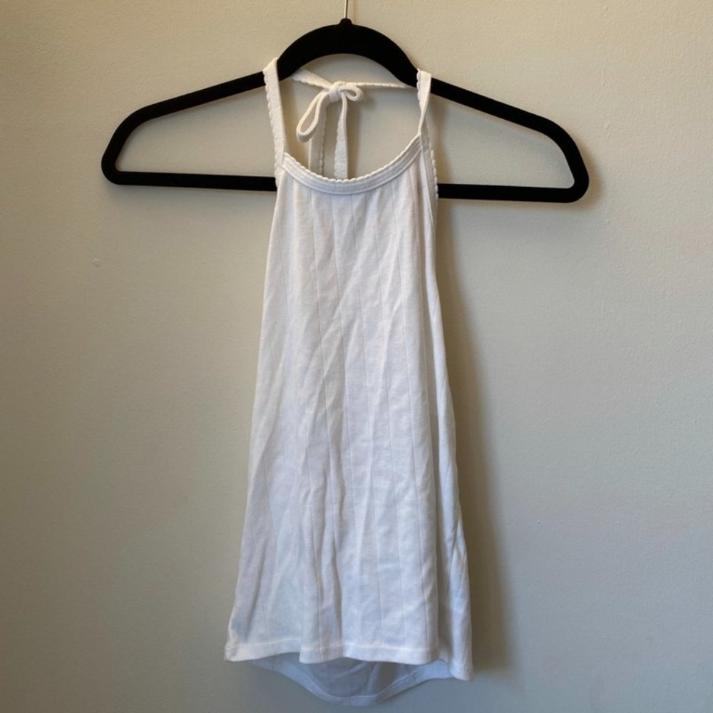 White Halter Top